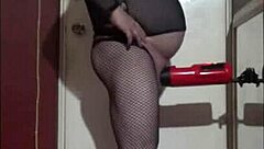 on boxing day, i tried shy sissy masturbation with a machine