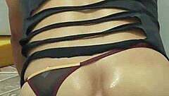 i love how this gay slut moans on the giant silicone dick