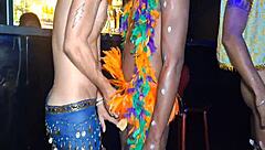 Intense carnival orgy in Rio with Brazilians sucking and fucking monster cocks.