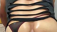 i love how this gay slut moans on the giant silicone dick