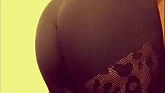 Seductive ebony stallion flaunts his massive derriere
