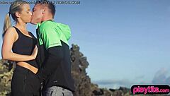 Nasty photographer boldly fucks petite teen model outdoors in doggystyle and blowjob