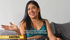 Super cute Colombian in intense casting