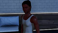 Interracial couple's passionate 3dxchat scene with deepthroat and creampie