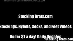 Tigger and Sasha Lick Feet in Stockings!