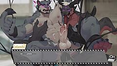 yan and colando explore their furry fantasies in a group bangxbang session