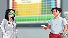 In Summertime Saga, Teacher Discovers Teen's Cock Size Anomaly In Hentai Anime Style Episode.