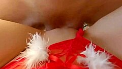 He pours his cum over my shaved pussy in this homemade creampie scene with big ass amateurs