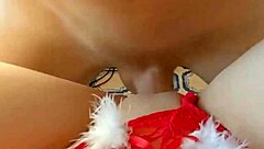 He pours his cum over my shaved pussy in this homemade creampie scene with big ass amateurs