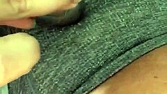 A plump young girl pleasures herself