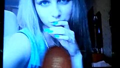 Jerking beautiful girl in cute scene