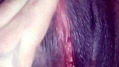 fingering young black teen pussy open? good quality interracial masturbation