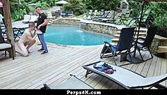 Bold security officer dominates twink in deep cavity search