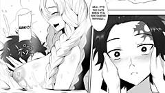 Mitsuri and Tanjiro in hentai doggystyle action!