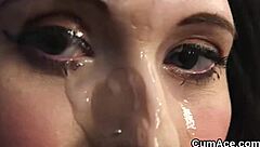 Hot Centerfold Swallows Cumshot Facial