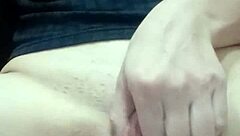 Feeling Intense Pleasure While Fingering Shaved Pussy