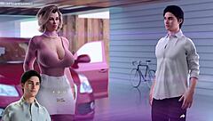 Oh wow, stepmom stuck in shower, pervert jerks off to her huge ass!