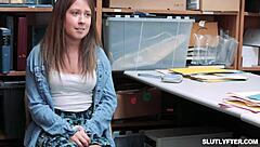 summer brooks gives blowjob in shop after shoplifting hardcore oral