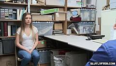 summer brooks gives blowjob in shop after shoplifting hardcore oral