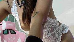 petite young girl in lingerie gets fingering treatment in 4k