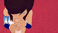 the avatar korra gives perfect blowjob in emotional 3d scene