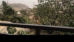 We met this chap on the balcony and fucked her first!