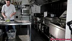 Euro Babe Gets Anally Creamed In Restaurant Kitchen Rimjob Session