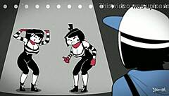 Enjoying a fun cartoon adventure with friends