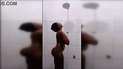 huge titted black cutie showers