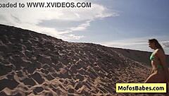 Natural Busty Blonde Sahara Skye Gives Wet Blowjob to Charles Dera in Car Near Beach