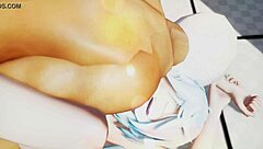 miku gets wet in pool for 3d anime creampie