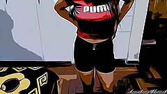 Innocent stepsister learns about sex from stepbrother in cartoon part 1