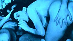 in the vintage era, a retro group orgy unfolds with hairy pussies and intense banging