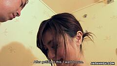 Japanese housewife Rui Yazawa gives a raw and unfiltered blowjob