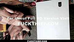 twin teen 18+s takes to back office for questioning about their attempt to shoplift - fuckthief