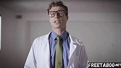 Horny Patient Emily Willis Caught Masturbating, Double Creampied by Two Doctors in Full Scene