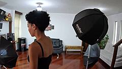 Intimate peek into Ted's dorm with petite Latina and natural tits
