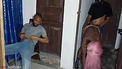 She takes his monster cock after mine