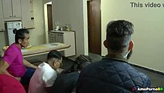 Best friends seduce stepmom over a bet