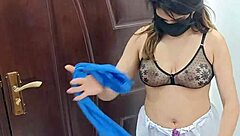 Desi Girl Sobia Nasir Changes Uniform