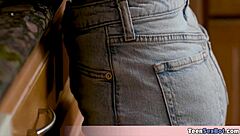 Cute Skinny Stepsis Enjoys Special Study Session with Group Blowjob and Ass Play