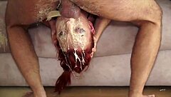 Intense face-fucking and gagging with a deep-throating slut who vomits on demand