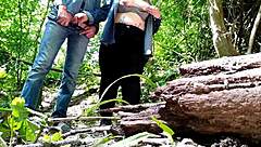 sexy fat stranger aids outdoor climax