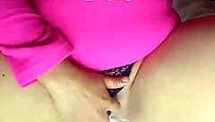 close up of solo masturbation leading to intense squirting with shaved pussy