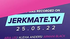 Sextoysparty With Aria Lee Alexia Anders And Armani Black Strap-On Action