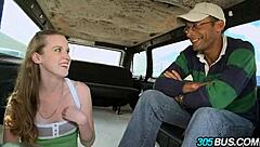 amateur blonde sucks monster cock in public