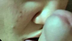 Italian Slut Sucks Cock And Gets Face Fucked With Shaved Pussy