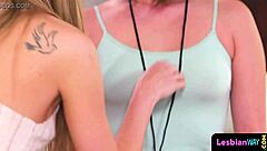 Bent Over Lesbian Gets Fingered And Oral Pleasure