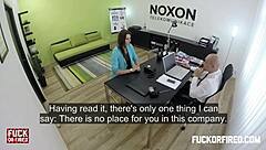 she offers fuck to boss to keep job