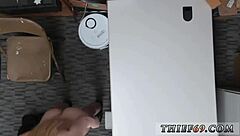 The petite teen strips in her police uniform after attempted theft